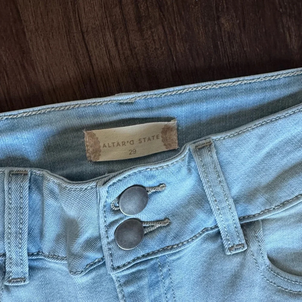Altar'd State Sky Blue Flare Jeans - Picture 2 of 4